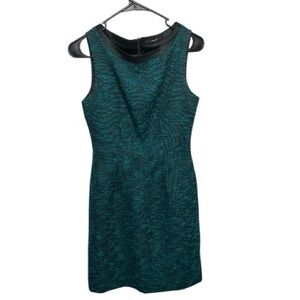 Tahari Teal and Black Mini Dress